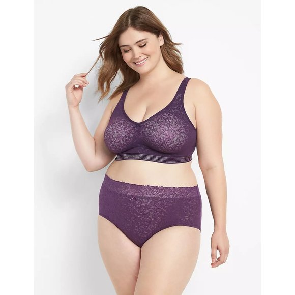 Lane Bryant Cacique Stretch Lace High Leg Brief Panty 22/24 - Picture 3 of 3